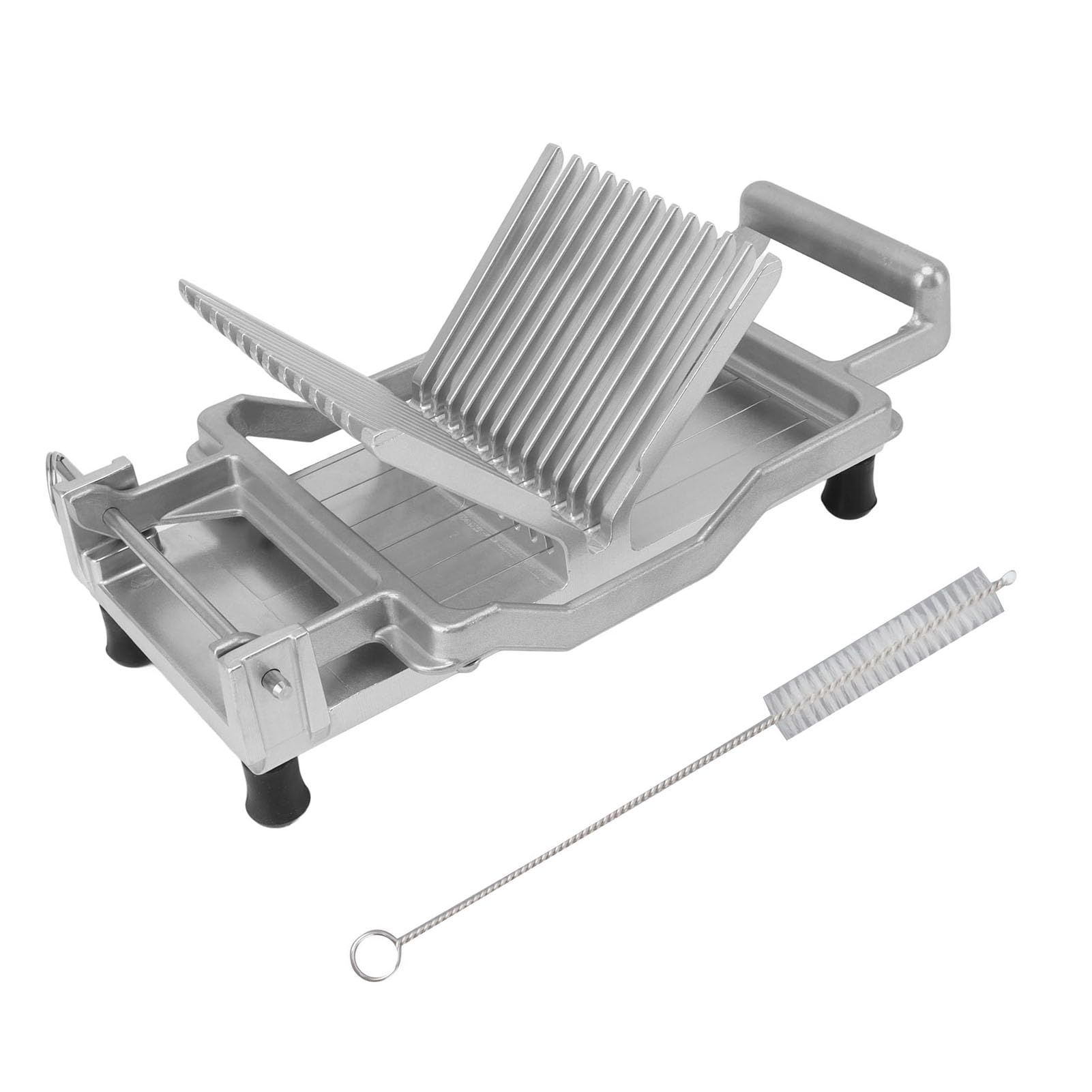 Omabeta Affettatrice Manuale per Formaggio in Acciaio Inox con Impugnatura Comoda e Precise Linee di Graduazione, Ideale per Affettare Formaggio, Frutta, Verdura e per Preparare C (20 mm)