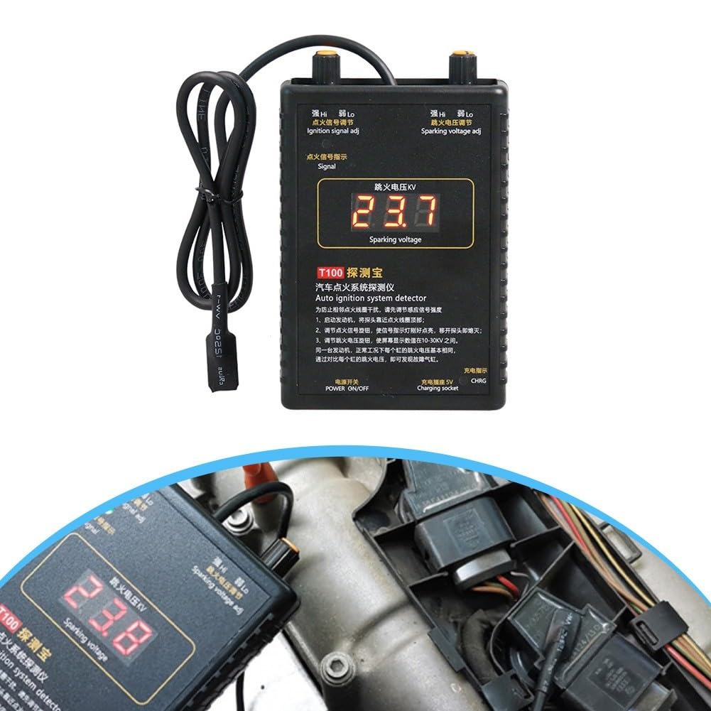 Zündungsprüfer für t100 Digital Zündzeitpunkt Licht für 4-Zylinder Motoren - Spannungsmesser Stift 0-50kV Kfz Diagnose