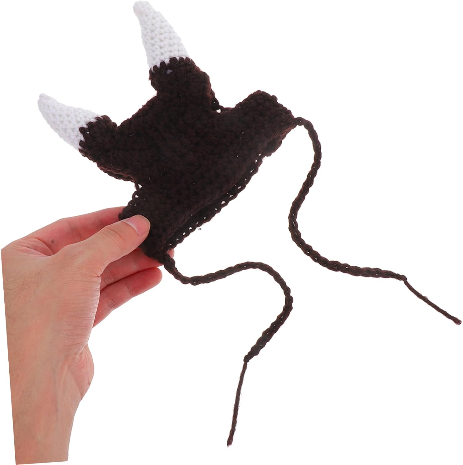 Pet Hat Costume Dog Pirate Bandana Knitted Cat Horn Hat Versatile for Parties Photo Shoots Pet's Daily Life