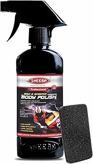 SHEEBA Bike & Scooter Complete Body Polish I High Gloss Shine I Easy Application I Long Lasting I Multipurpose Care for Painted, Plastic, Vinyl, Tyre, Helmet, Accessories - 200mL Pack.
