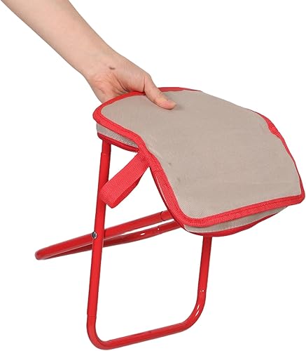 Miniatura 5 de Taburete plegable portátil para acampar con bolsa de almacenamiento integrada, mini asiento ligero para senderismo, pesca, viajes y actividades al