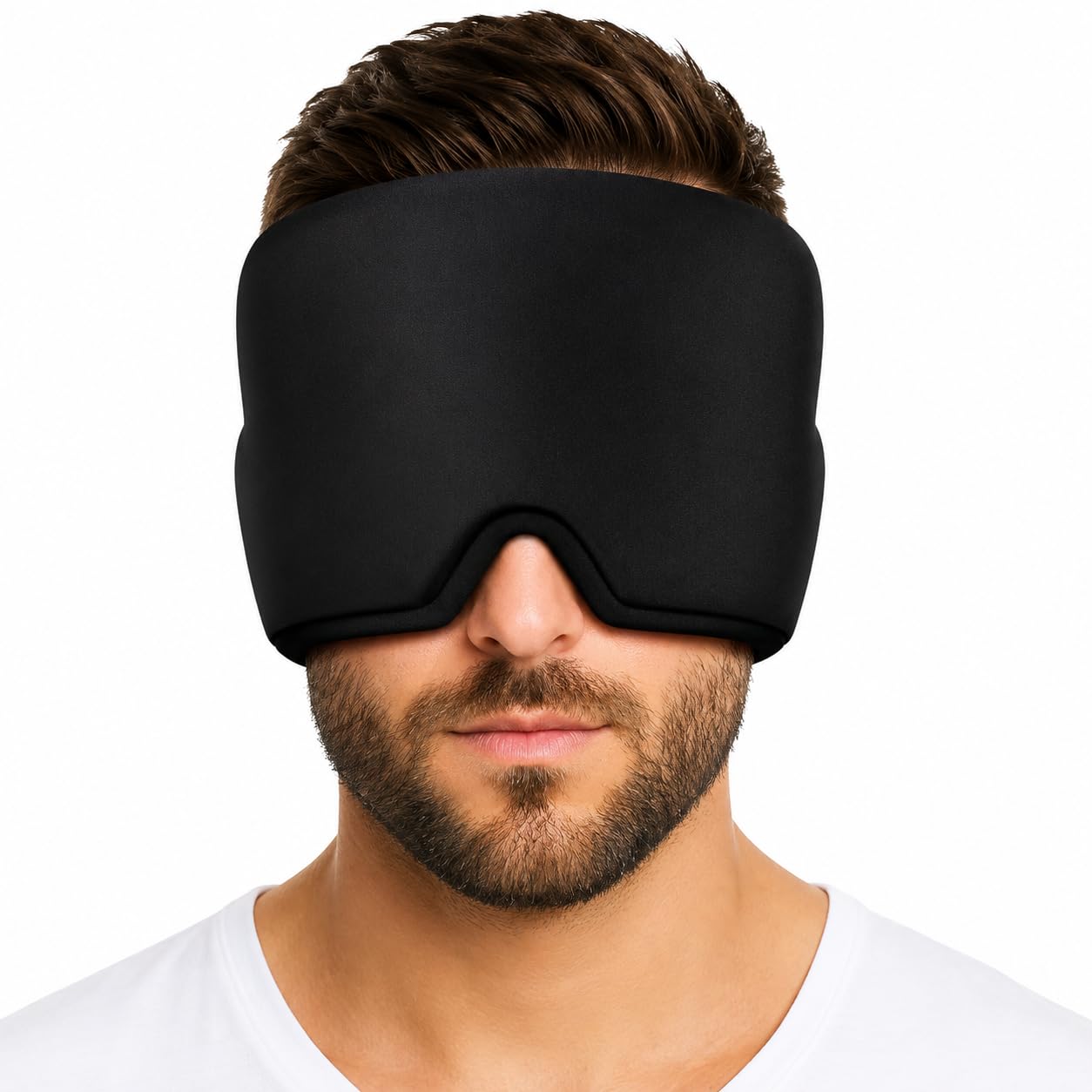 3D Contoured Sleep Mask 100% Light Blocking Adjustable Black | Ergonomic Eye Cups, Breathable Fabric, No Nose Pressure, Fits All Face Shapes, Men & Women-image-17