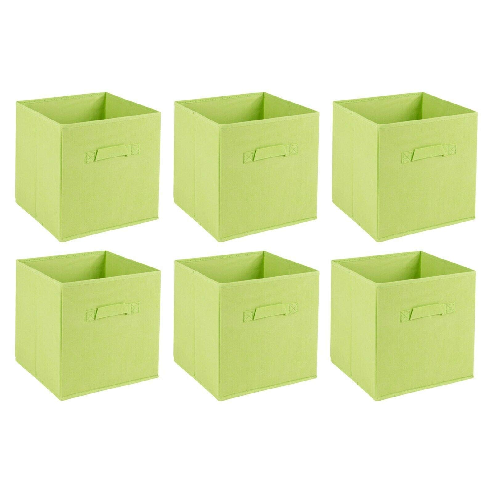 URBNLIVING Set of 6 Non-Woven Fabric Organiser Storage Boxes