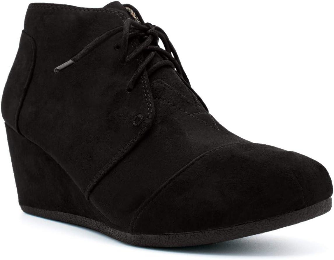 City Classified Rex Womens Wedges, mve Shoes Patricia 01 Black IMSU* 6.5