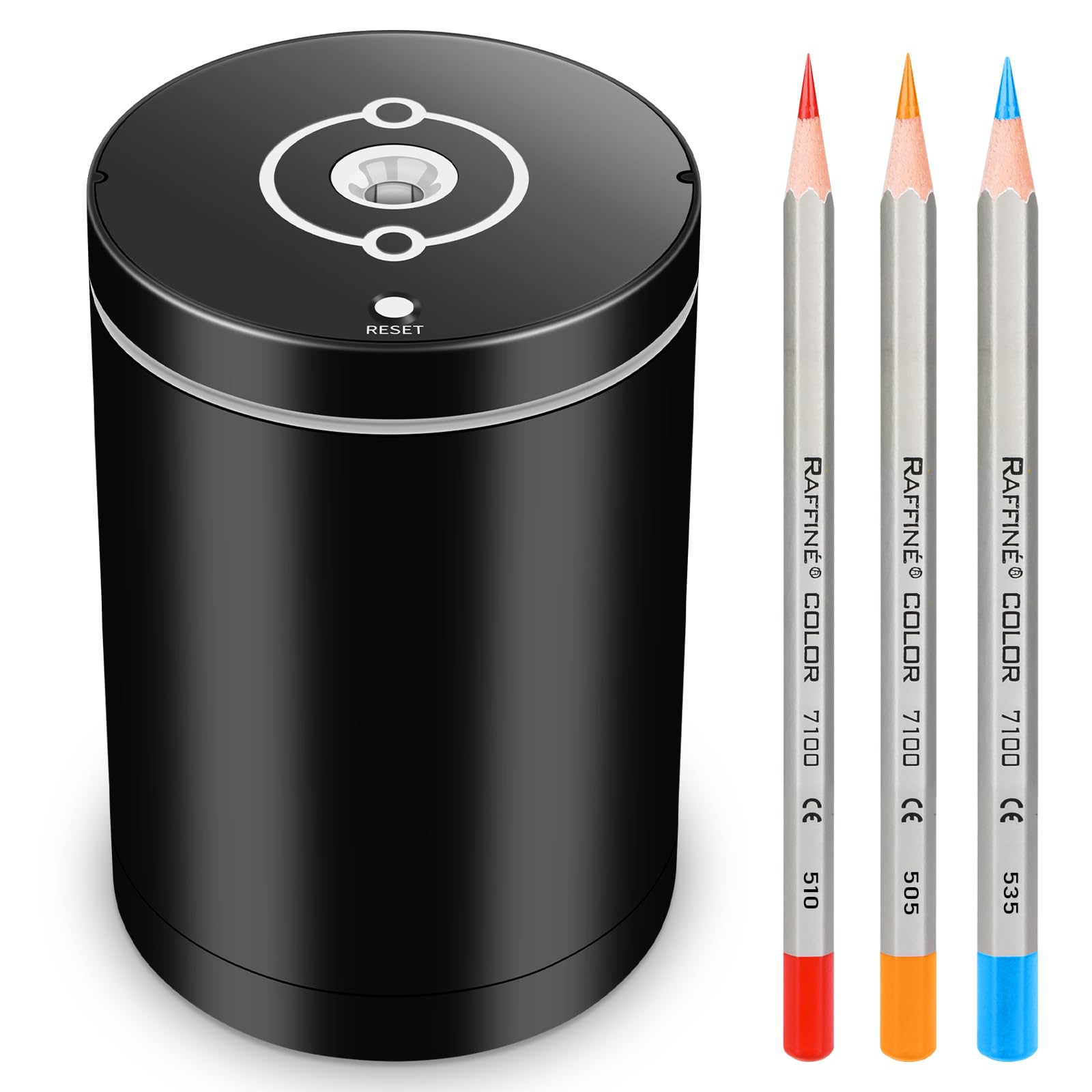 Fully Automatic Electric Pencil Sharpener,Rechargeable Smart Pencil Sharpener.Suitable for No. 2/Colored Pencils (6-8 mm),Applicable to School/Classroom/Office/Home