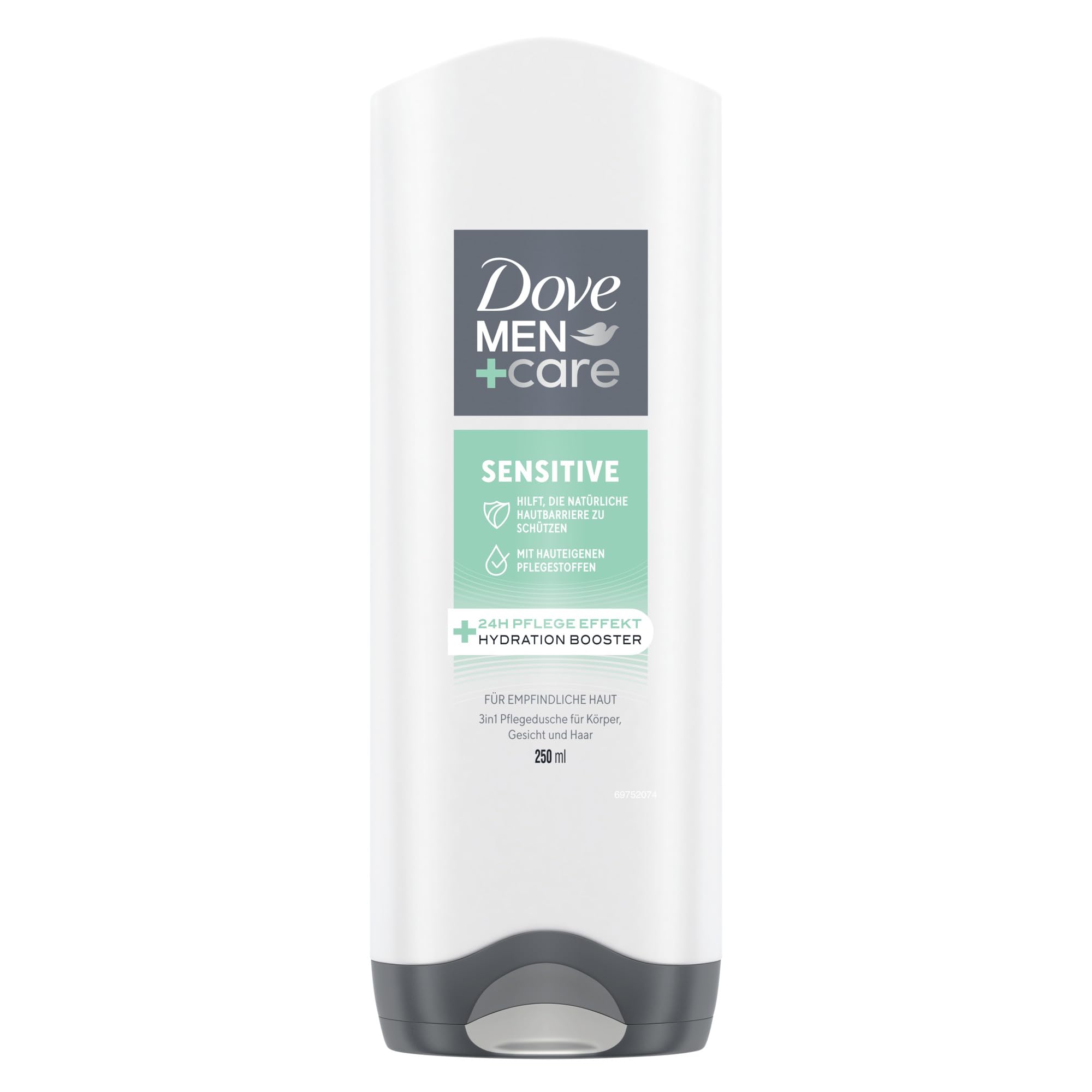 Dove Men+Care 3-in-1 Duschgel Sensitive Duschgel für Körper, Gesicht und Haar für empfindliche Haut 250 ml
