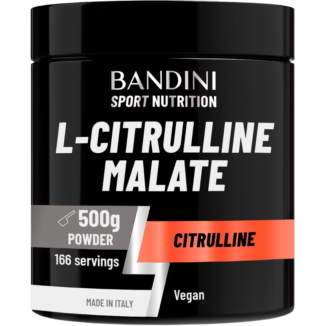 Bandini® Citrulline Malate 2:1 500g Powder | 3g Daily Dose - 166 Servings | L-Citrulline Malate Nitric Oxide Enhancer | Pre-Workout Supplement for Athletes | Unflavoured Essential Amino Acid | Vegan