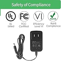 Vista 4 de Paquete de 2 adaptadores de fuente de alimentación de CA a CC 24V 1A, enchufe de 0.217 in x 0.083 in con certificación UL FCC