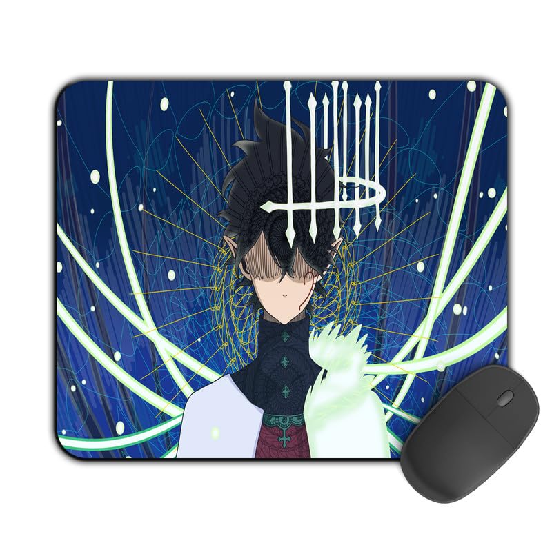 Image of Printed Design Mouse Pad Yuno Illustration (200MM X 240 X 3MM) Enhance Gaming and Work Performance Comfortable and Precise Non-Slip Water Proof Black Clover Mouse Pad.