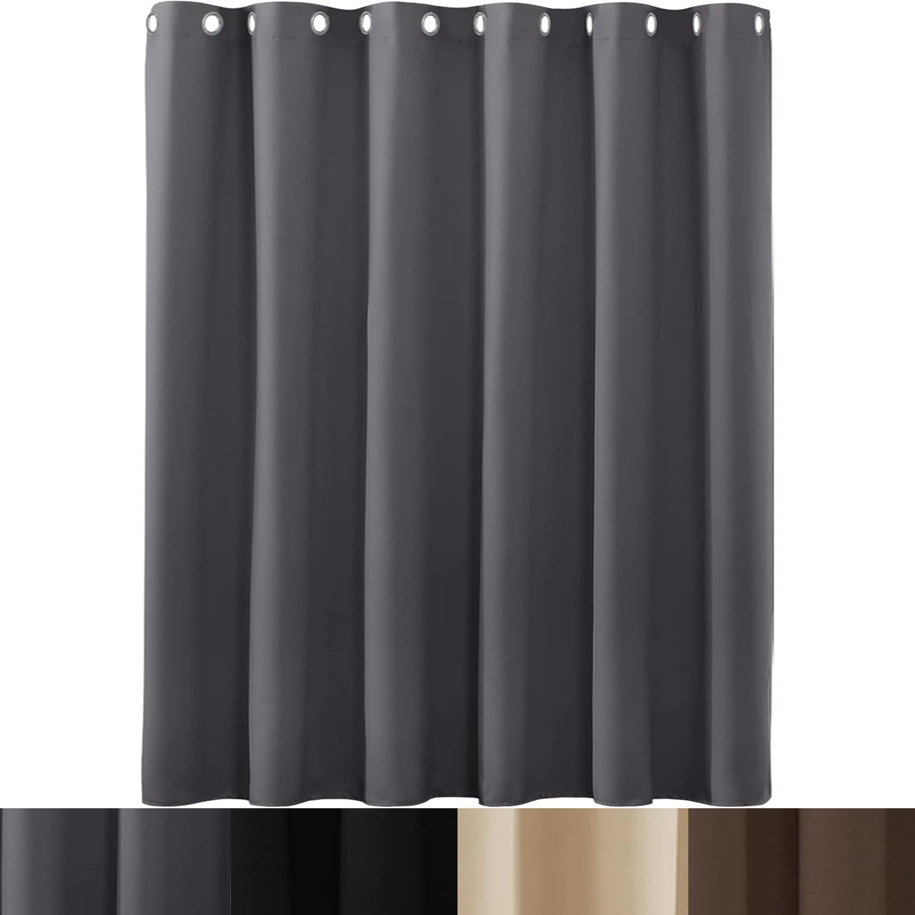 Tenda Oscurante per Finestre, 135 x 150 cm Tende Camera da Letto Oscuranti per Interni Pannelli Divisori per Interni Decorazione e Divisorio Stanze, Grigio Scuro