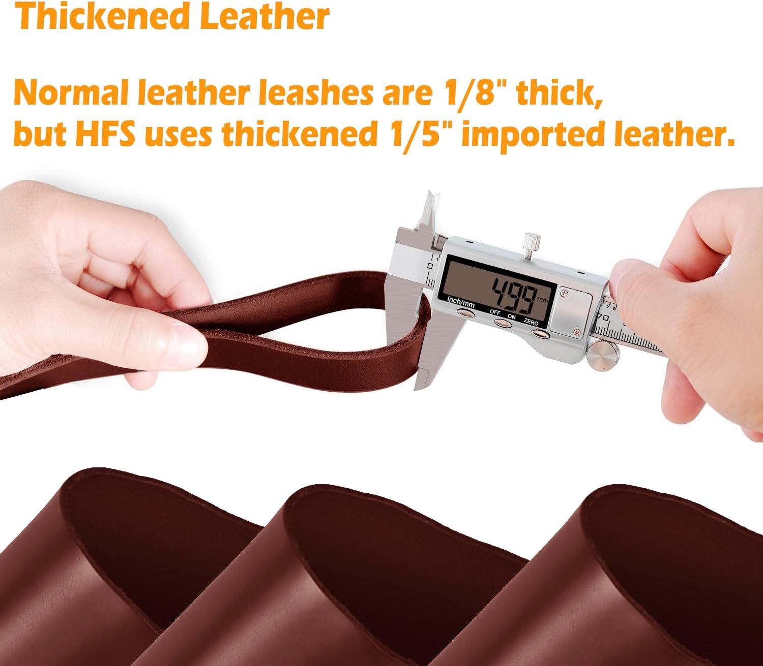 Premier 9.2Ft Leather Dog Training Leash. Made from Leather and is a Great Option for Hunting Dogs or General Obedience in The Backyard.Christmas Dog Gifts-Brown