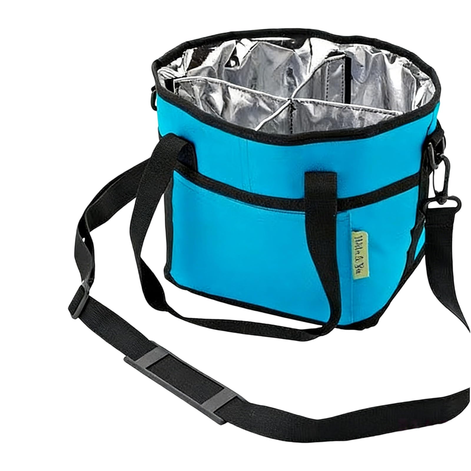 FOLODA Spill Proof Beverage Holder Organizers for Cars with Top Handle and Shoulder Strap 4 Compartment Drink Holder Leakproof Drink Carriers