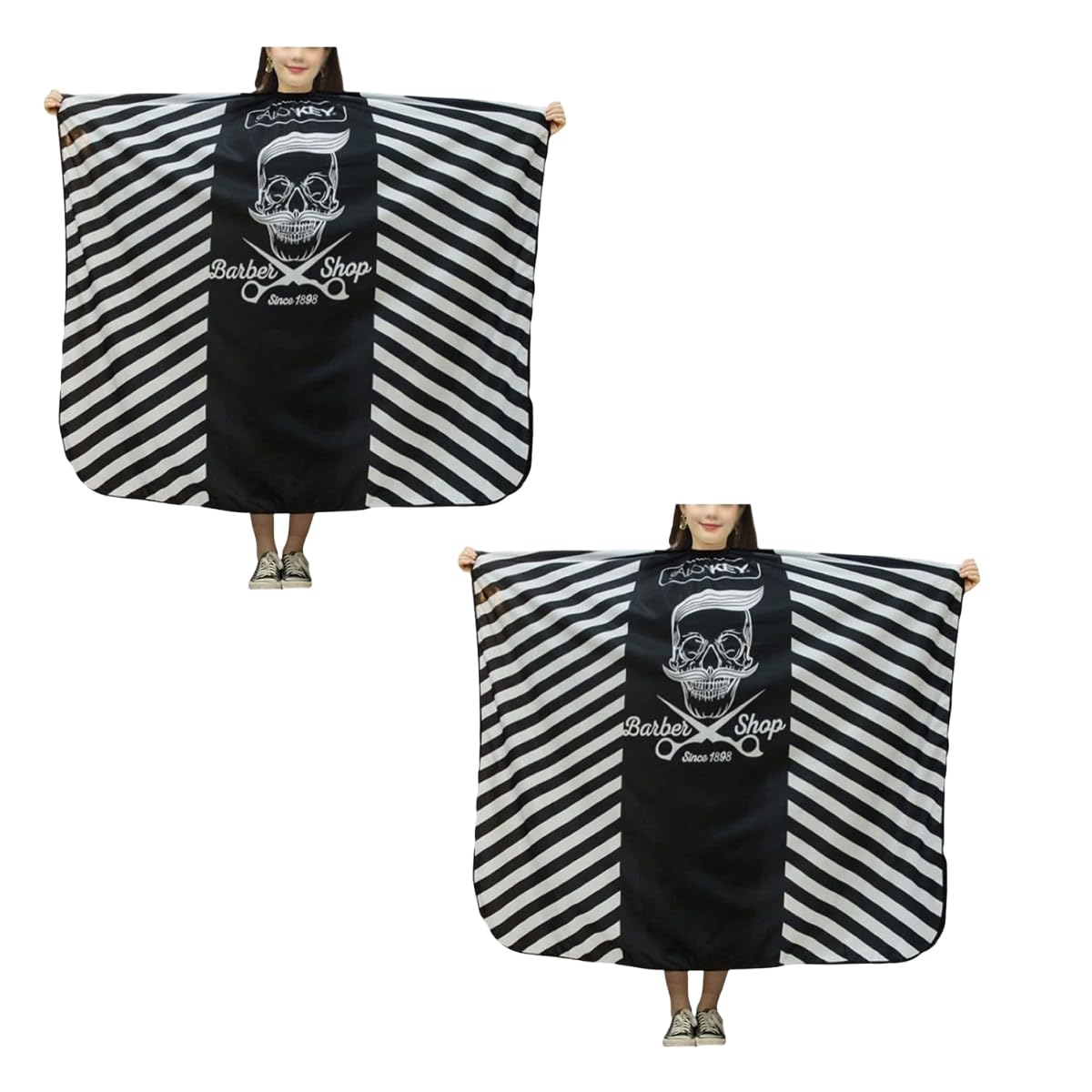 Professional Waterproof Barber Shop Hair Dressing Cutting Cape Perfect fr stylists Salon Cut Customer Apron fr Men n Women (pack of 2), 019-picture-22