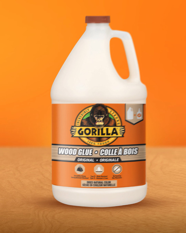 Image of Gorilla Wood Glue, Natural Wood Color, 1 Gallon Bottle (Pack of 1) - Water Resistant for Indoor or Outdoor Projects and Repairs