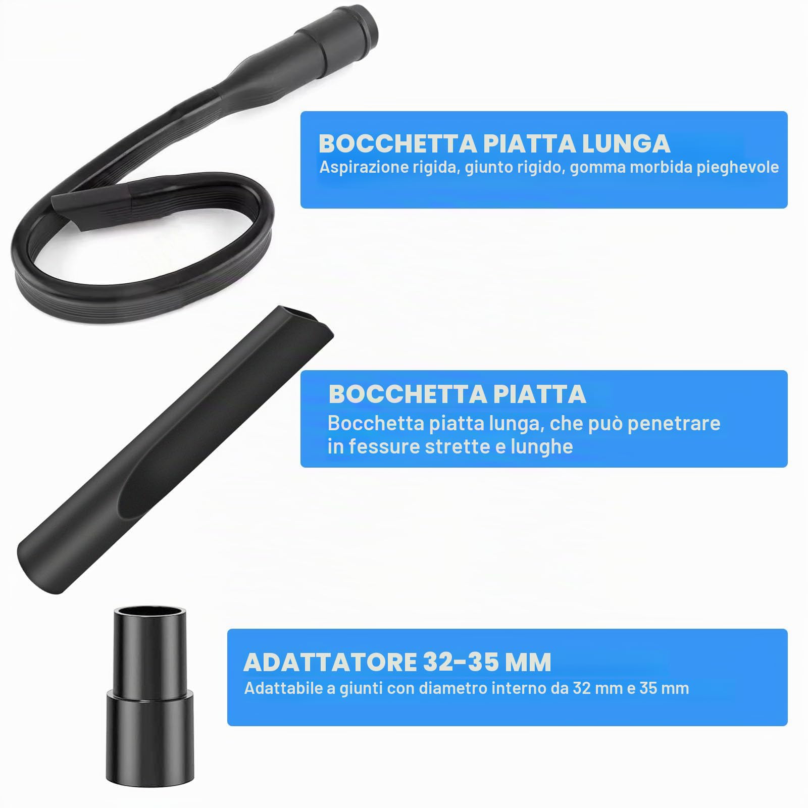 7 Pezzi Accessori Aspirapolvere Set,Generale Spazzole per Aspirapolvere Adatto per aspirapolvere con diametro da 32 mm a 35 mm per la pulizia di biancheria da letto, divani/auto
