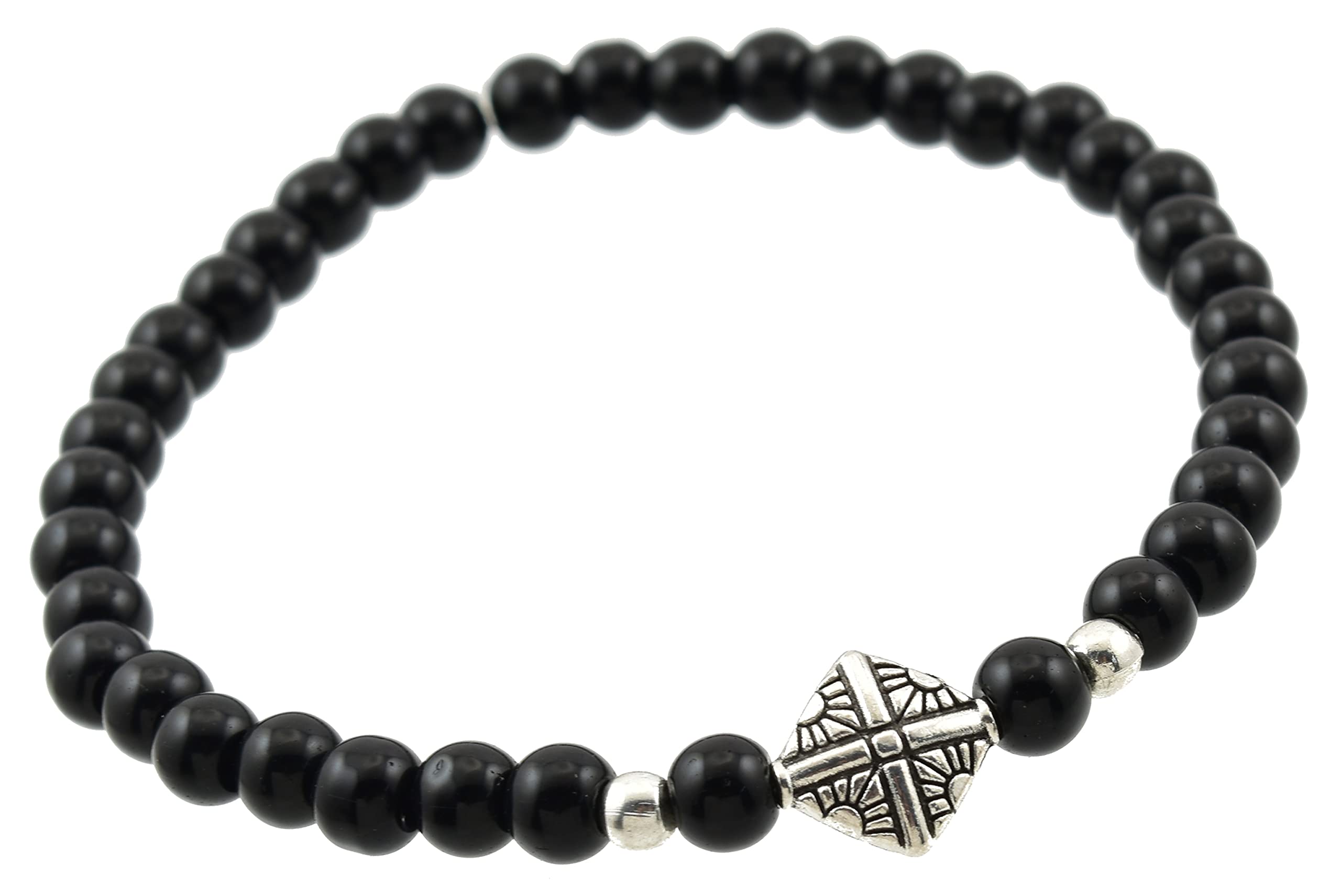 High Trendz Designer German Silver Bead With Black Glass Beads Strechable Anklet For Women And Girls (B093BQ4S9B) Amazon Price History, Amazon Price Tracker