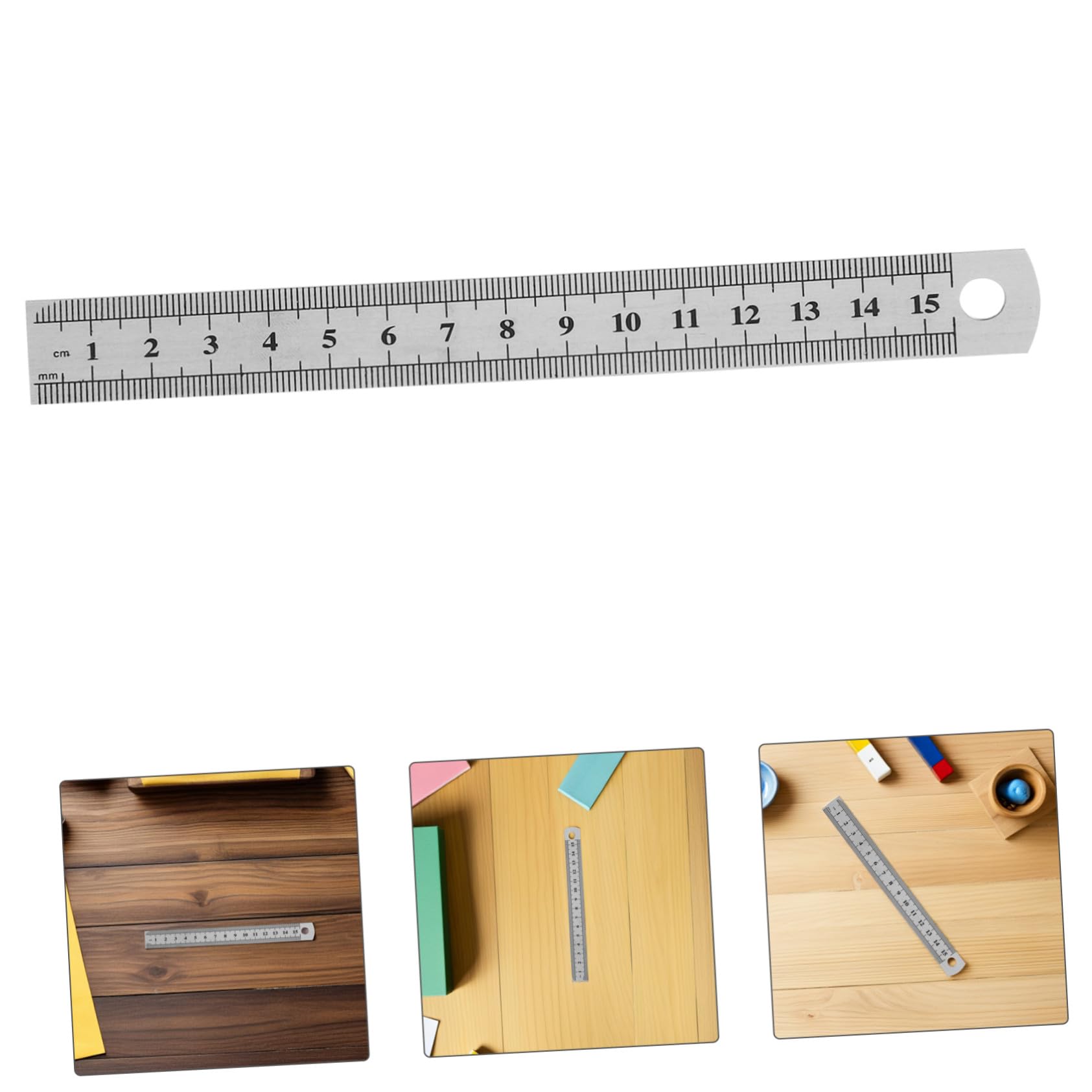WOONEKY 30 Pièces Lot de Règles Acier Inox Double Échelle et Règle Rigide Précision pour Lutherie Dessin Menuiserie Outil de Mesure Polyvalent