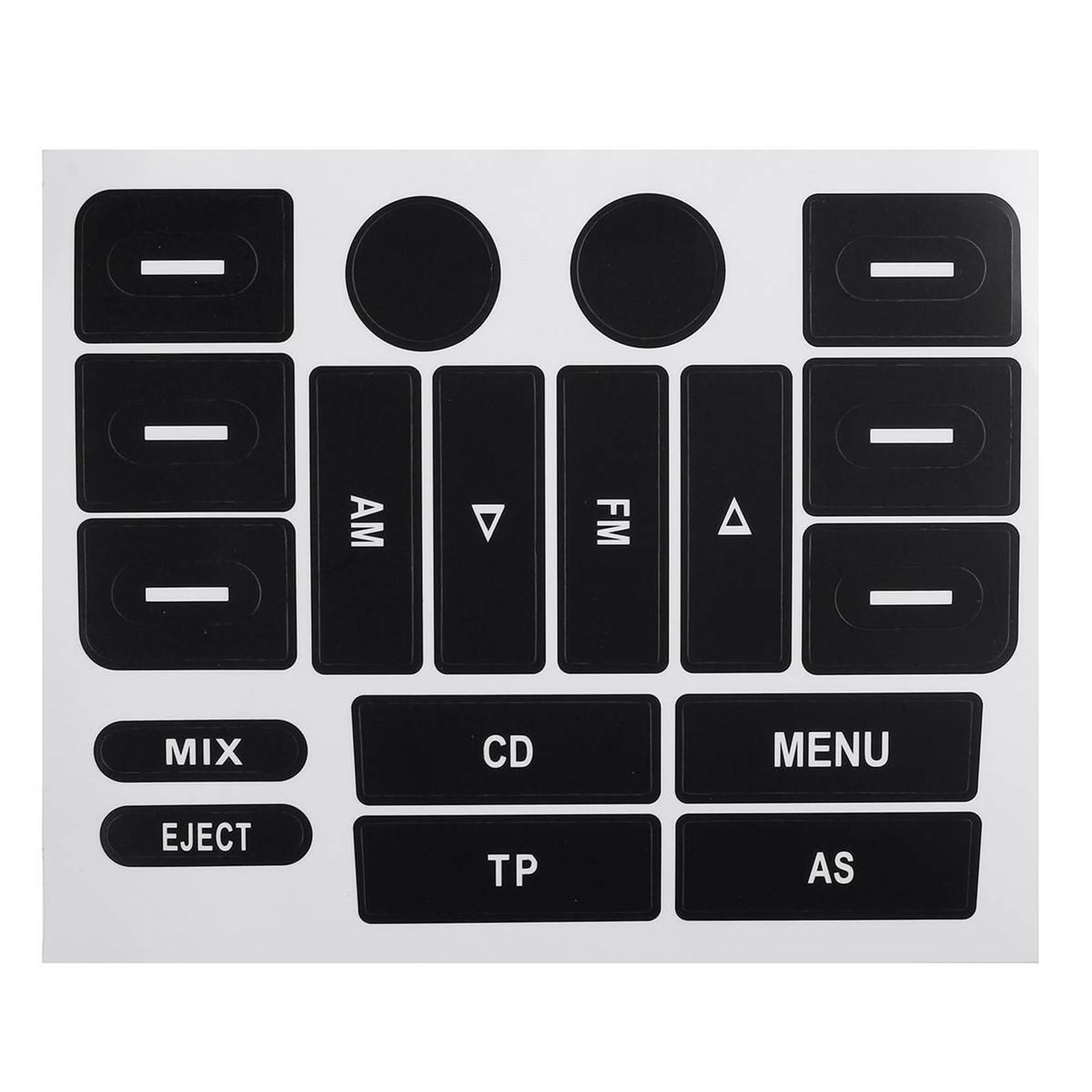 Dash Button Sticker Compatible with Golf for MK5 for Passat for Radio Stereo Knobs Repair Sticker Worn Button Matte Black Car Accessories