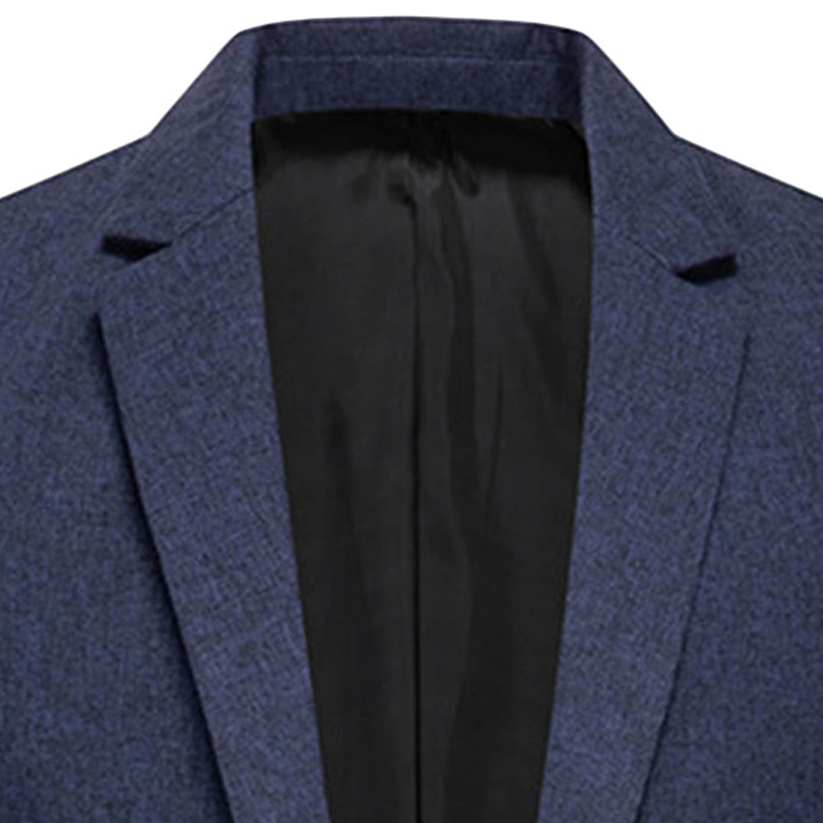 Men's Casual Slim Fit Sport Coat Solid 2 Button Notched Lapel Suit Jacket Lightweight Daily Prom Tuxedo Blazer (Dark Blue,Large)