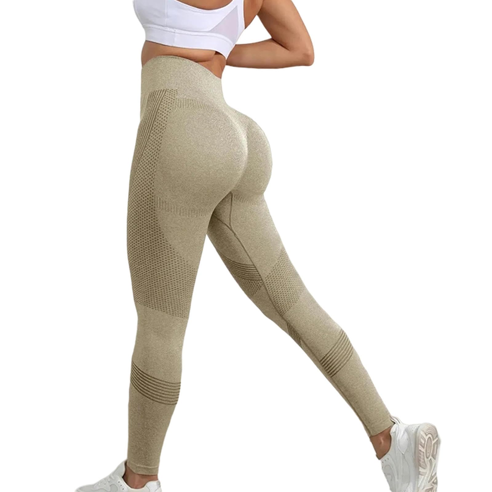Legginsy dla kobiet Wielka Brytania bezszwowe legginsy treningowe dla kobiet legginsy podnoszące pośladki łup spodnie do jogi z wysokim stanem - różowe-XL