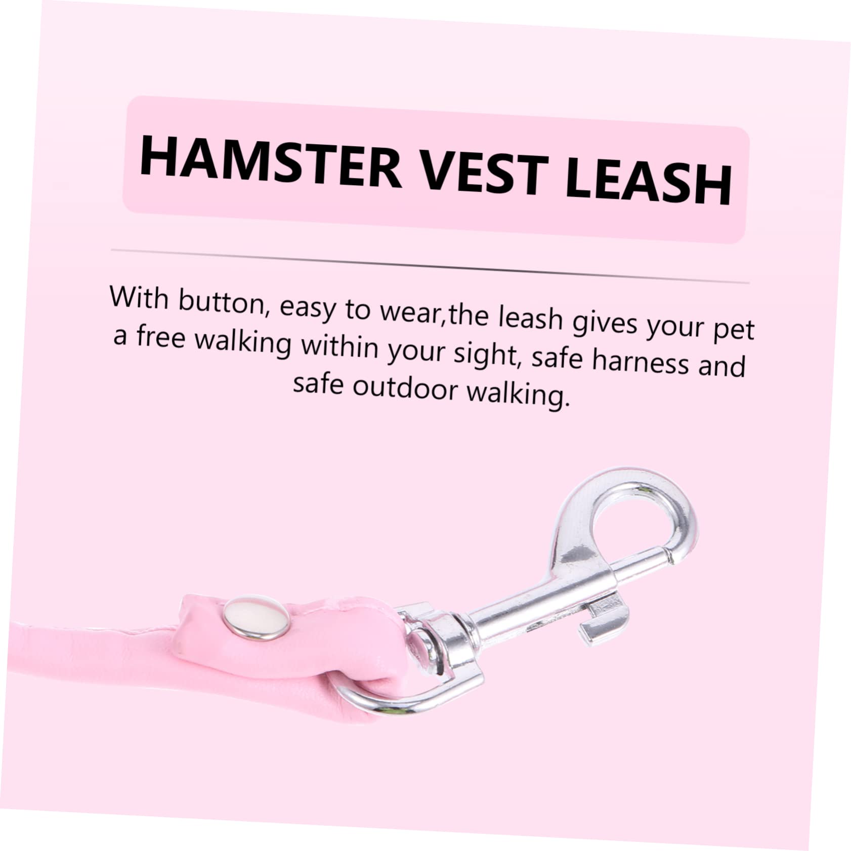 HEMOTON Hamster Bunny Vest Leash Costume Set Rabbit Harness with Leash for Walking Outdoor Activities and Dress Up Breathable Durable Pet Outfit Supplies