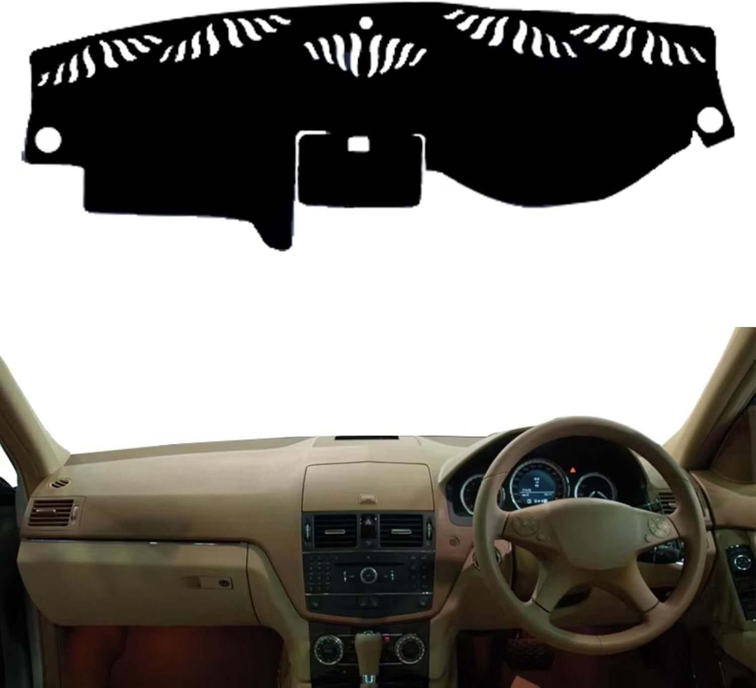 Fit for Mercedes-Benz C-Class W204 2008-2010,Dash Mat,Car Dashboard Cover,Dashboard Mat Cover Interior Dash Covers,Car Accessories
