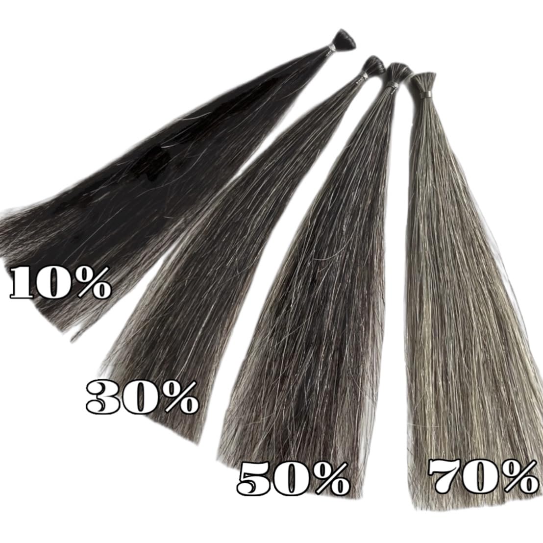 Amazon.co.jp: ヘアカラーテスト毛束 白髪混じり70％20本入