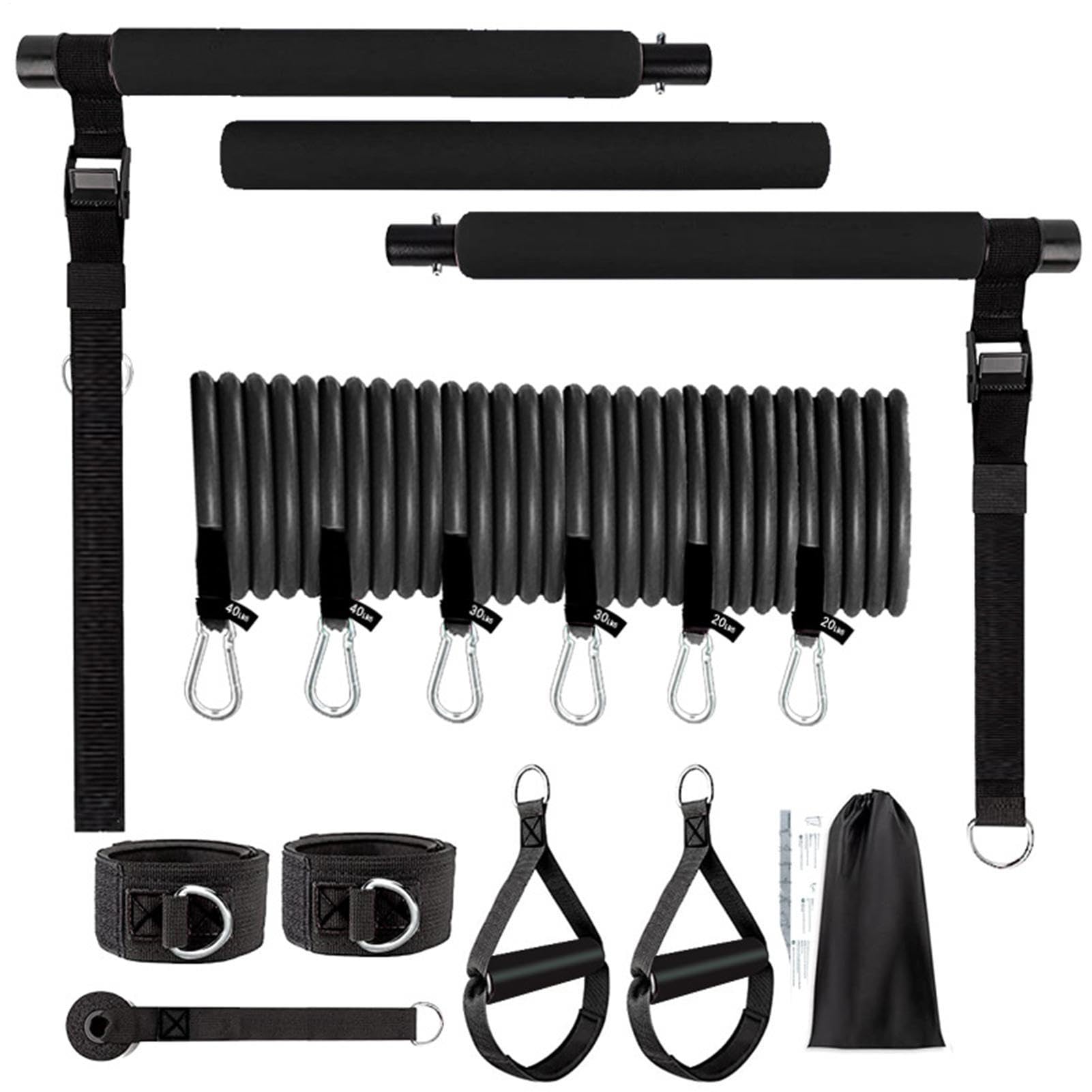 Pilates Equipment Set - Multifunktionales Pilates mit Widerstandsbändern | Home Gym Workout Gear für Frauen | Ganzkörper-Krafttraining, Yoga