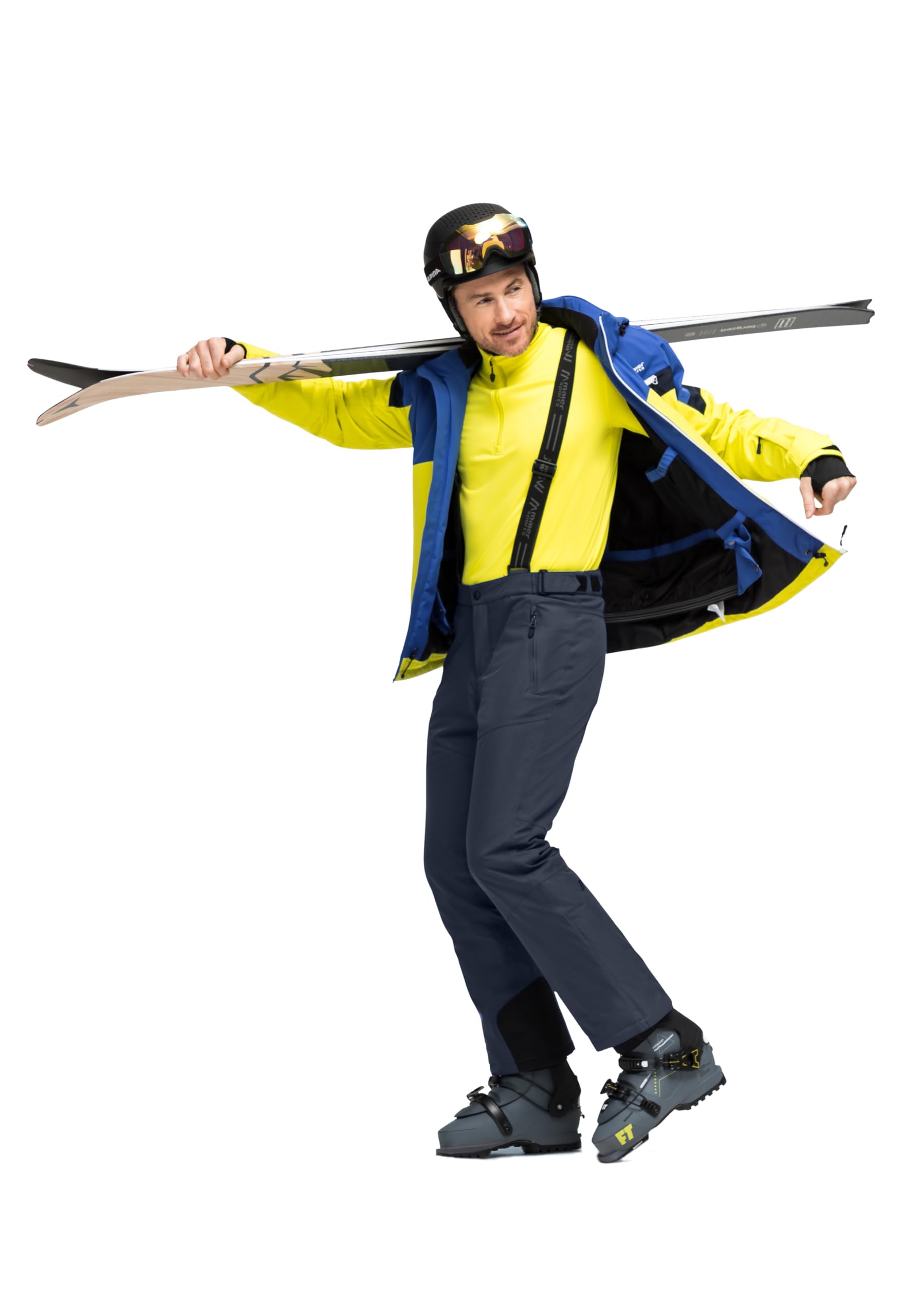 Maier Sports Anton 2 Herren Skihose wasserdichte Schneehose mit Hosenträgern Stretchmaterial mTEX Wetterschutz