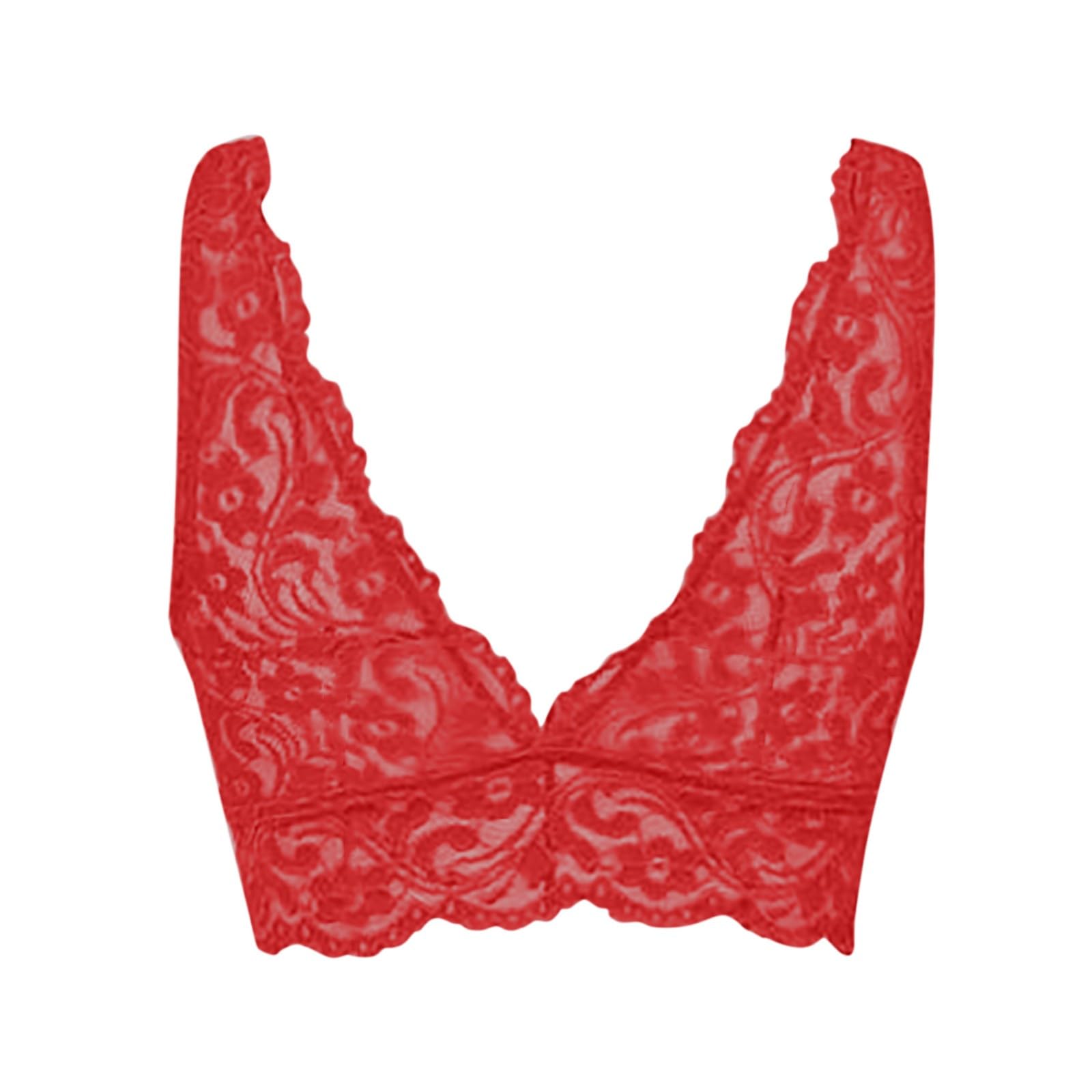 2025 - Reggiseno sexy in pizzo da donna, senza ferretto sul retro Offerte lampo
