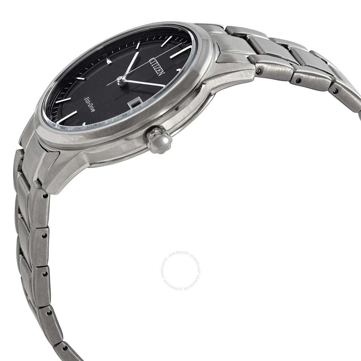 CITIZEN Herren Analog Quarz Uhr mit Edelstahl Armband AW1231-07E, Schwarz | Eco-Drive Solar | Keine Batterie Nötig | Kristallglas | 4 bar Wasserdicht | 240 Tage Gangreserve | Datum | Edelstahlband