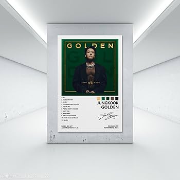 Amazon.com: Shiwa Jungkook Poster Golden Album Cover Poster for