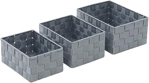 Miniatura 2 de JVL Vichy Rect - Cestas de almacenamiento de nailon, juego de 3