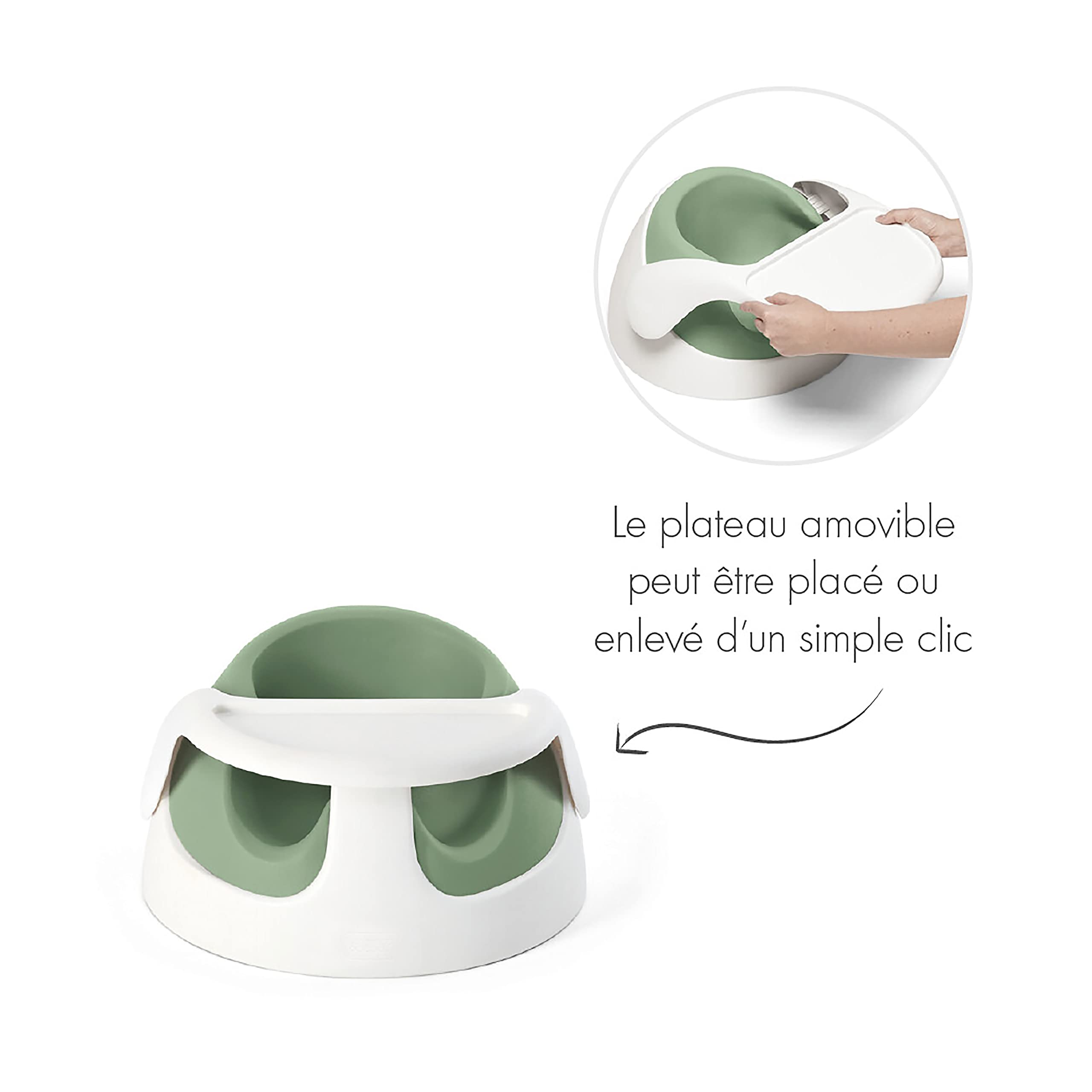 Mamas & Papas Baby Snug Siège d'activité réglable pour bébé, confortable et facile à nettoyer, Eucalyptus
