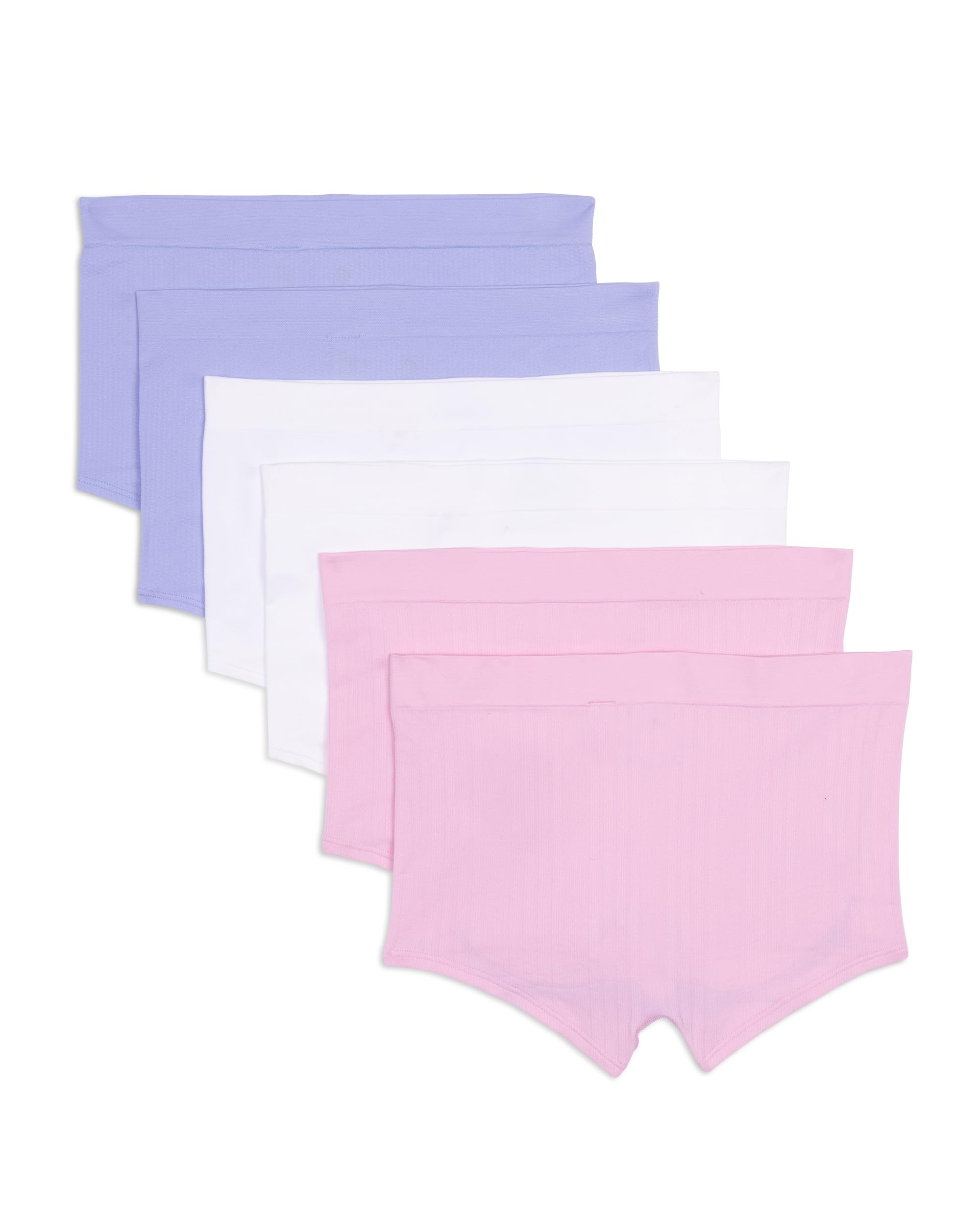 adidas Damskie krótkie majtki chłopięce, Wonder Pink żebrowany/biały/fioletowy odcień, S