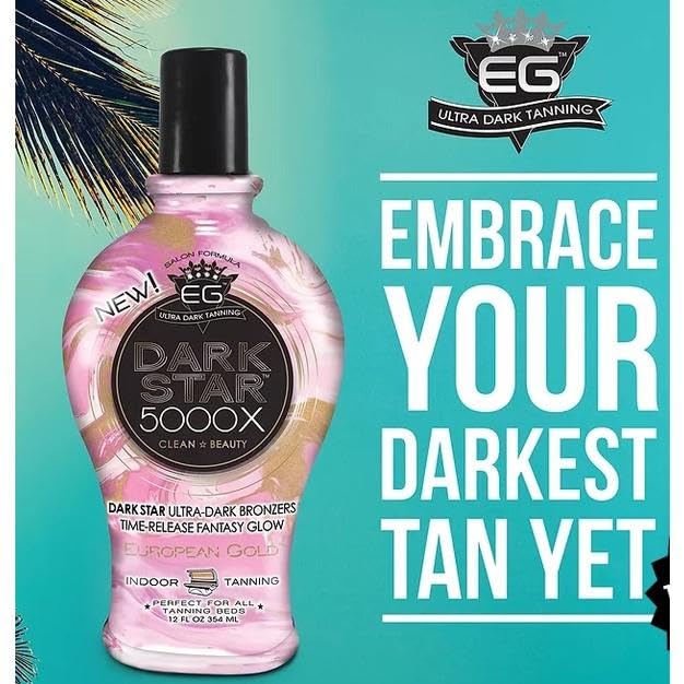 european gold dark star 5000x indoor tanning lotion for tanning beds 12 fl oz