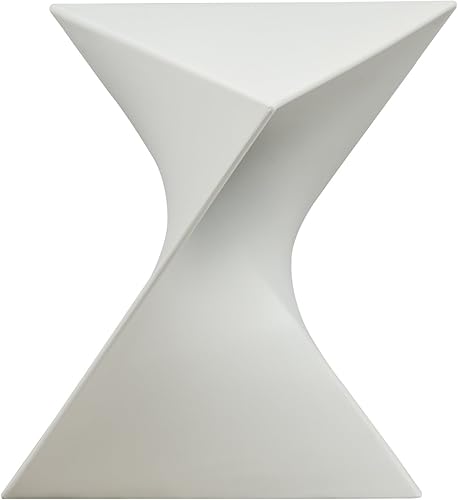 LeisureMod Danbury - Mesa auxiliar moderna para tocador, color blanco