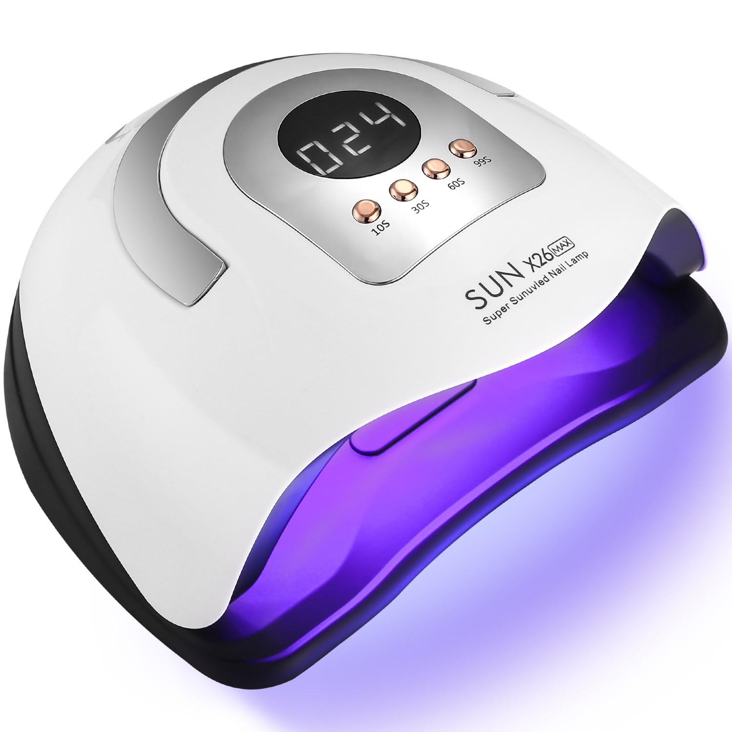 Lámpara de UV LED Uñas, 380W Profesional Rápido Uñas Secador, 81pcs perlas de Lámparas con Sensor Automático, Pantalla LCD para Manicura/Pedicure Nail Art en el Hogar y el Salón