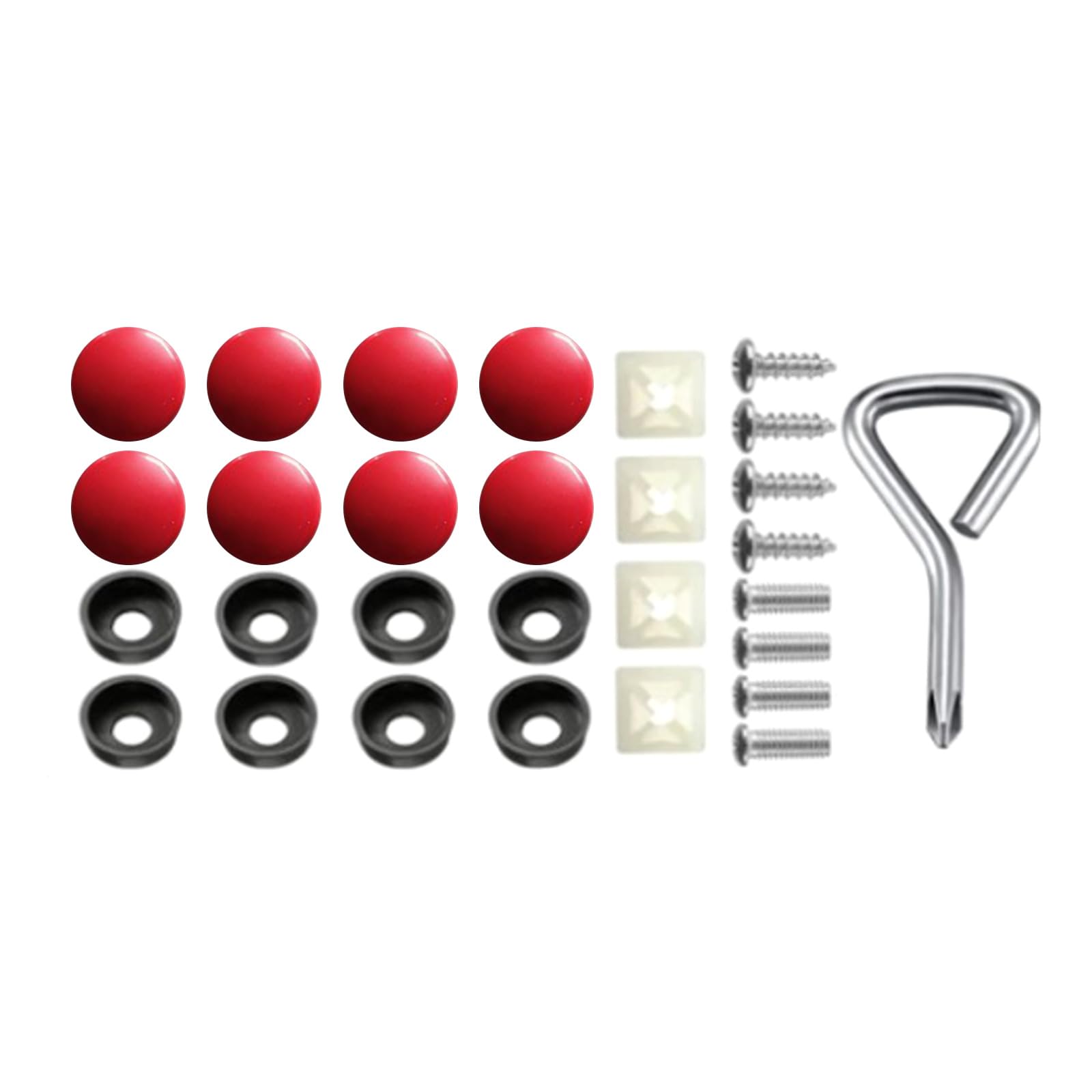 Mounting Screws License Holder Screws with Caps Car Number Plate Frame Holder Mounting Fastener Screws & Covers Caps Set