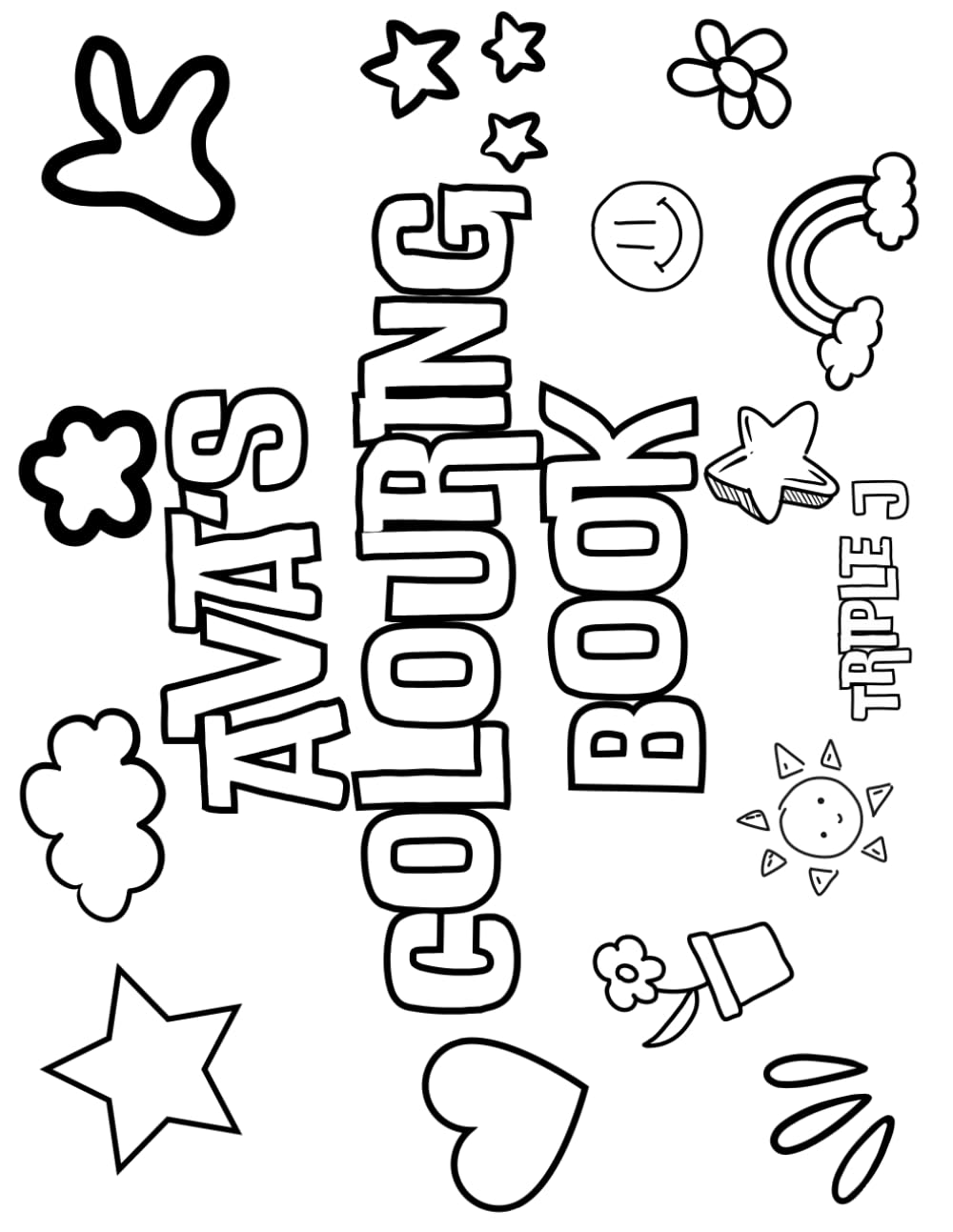 Ava's Colouring Book: Personalised with Your Name on Every Page