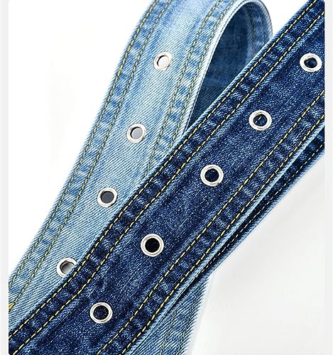 Women's Blue Denim Waist Belt Casual Vintage Tiny Belt with Skirt Dress Suit Coat Accessories Belt Versatile4