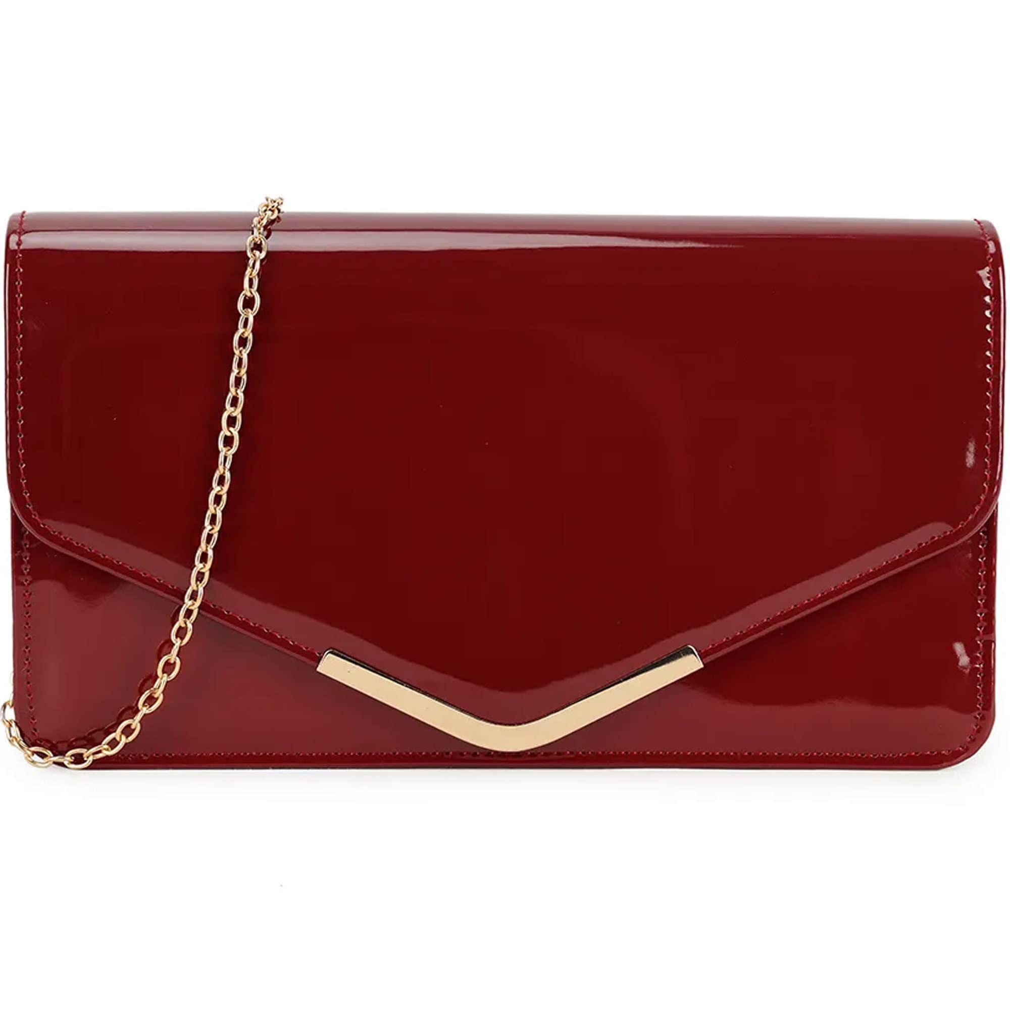 Patent Leather Bridal Wedding Evening Handbag Party Purse Clutch Shoulder Hand Bag