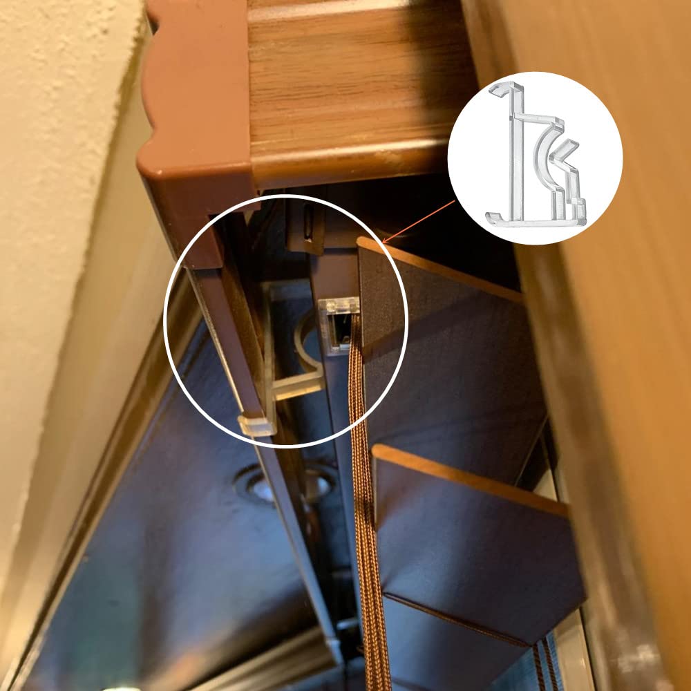 12 Clip Porta Mantovana Trasparenti 5,1 Cm – Supporti Nascosti In Plastica Per Tende In Legno O Finto Legno