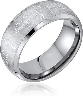 Personalized Unisex Religious Padre Nuestro Lords Pray Cross Fidget Spinner Ring Band For Men Women Teens Black Silver Tone Stainless Steel
