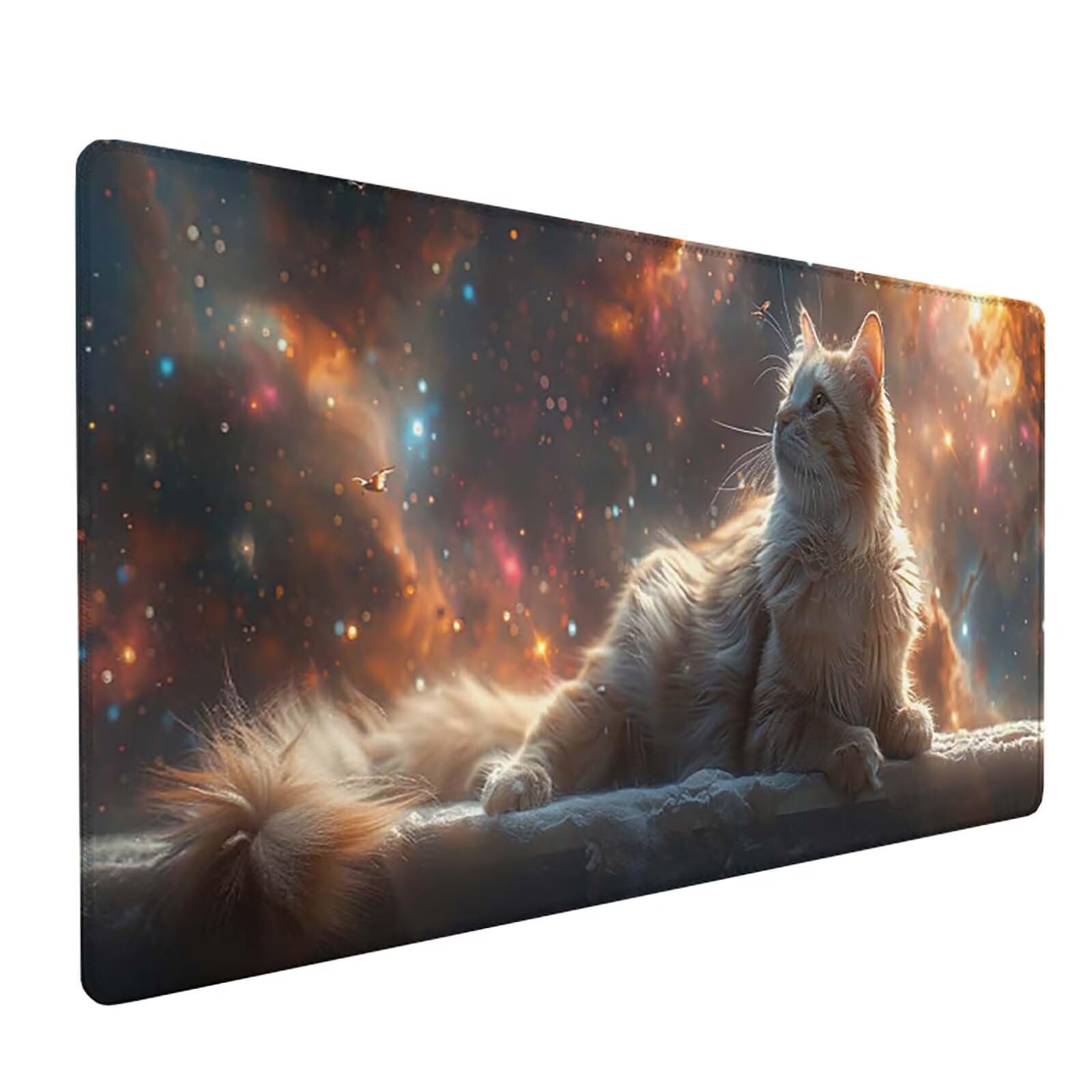 Podkładka pod mysz XXL 1600x800x3mm, biała podkładka pod mysz do gier z antypoślizgową gumową powierzchnią, poprawia precyzję i szybkość, komputer dla gracza i akcesoria biurowe, prezent dla mężczyzn