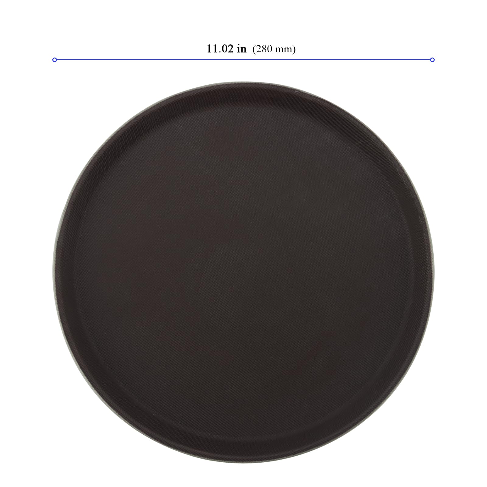 NAMYEUT 4 vassoi rotondi da 28 cm, antiscivolo, in plastica