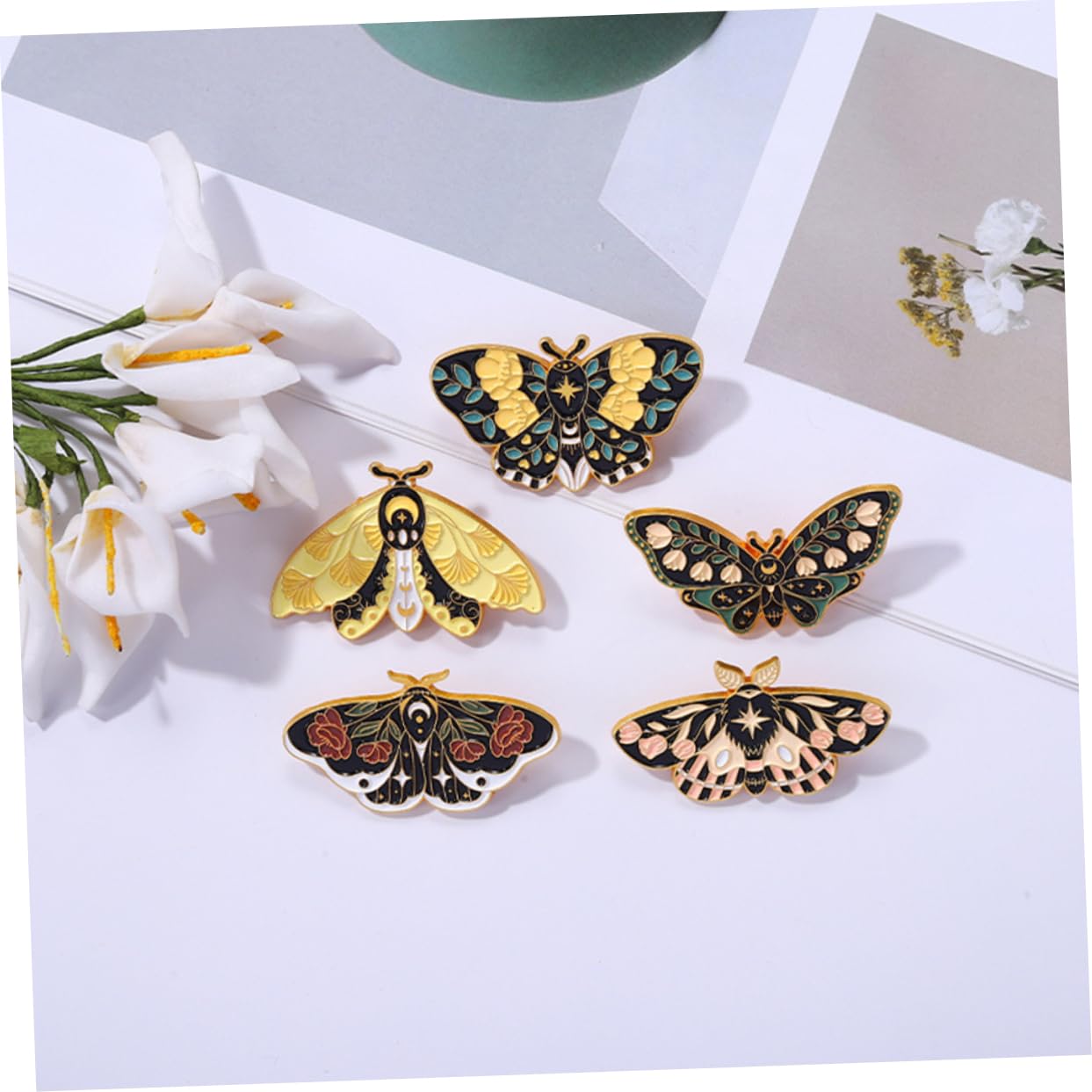SHERCHPRY 25stücke Teiliges Set Von Bunten Schmetterlings-emaillestiften Für Damen Retro-insekten-anstecker Für Kleidung Taschen Und Accessoires Charmante Broschen Für Kreative