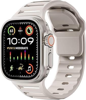 KLVN Sport Silicone Strap For Apple Watch Band Ultra 49mm 45mm 44mm 42mm Series10 46mm 42mm Watchband Wrist Correa Bracelet Series 9 8 7 6 SE 5 4 Watchbands