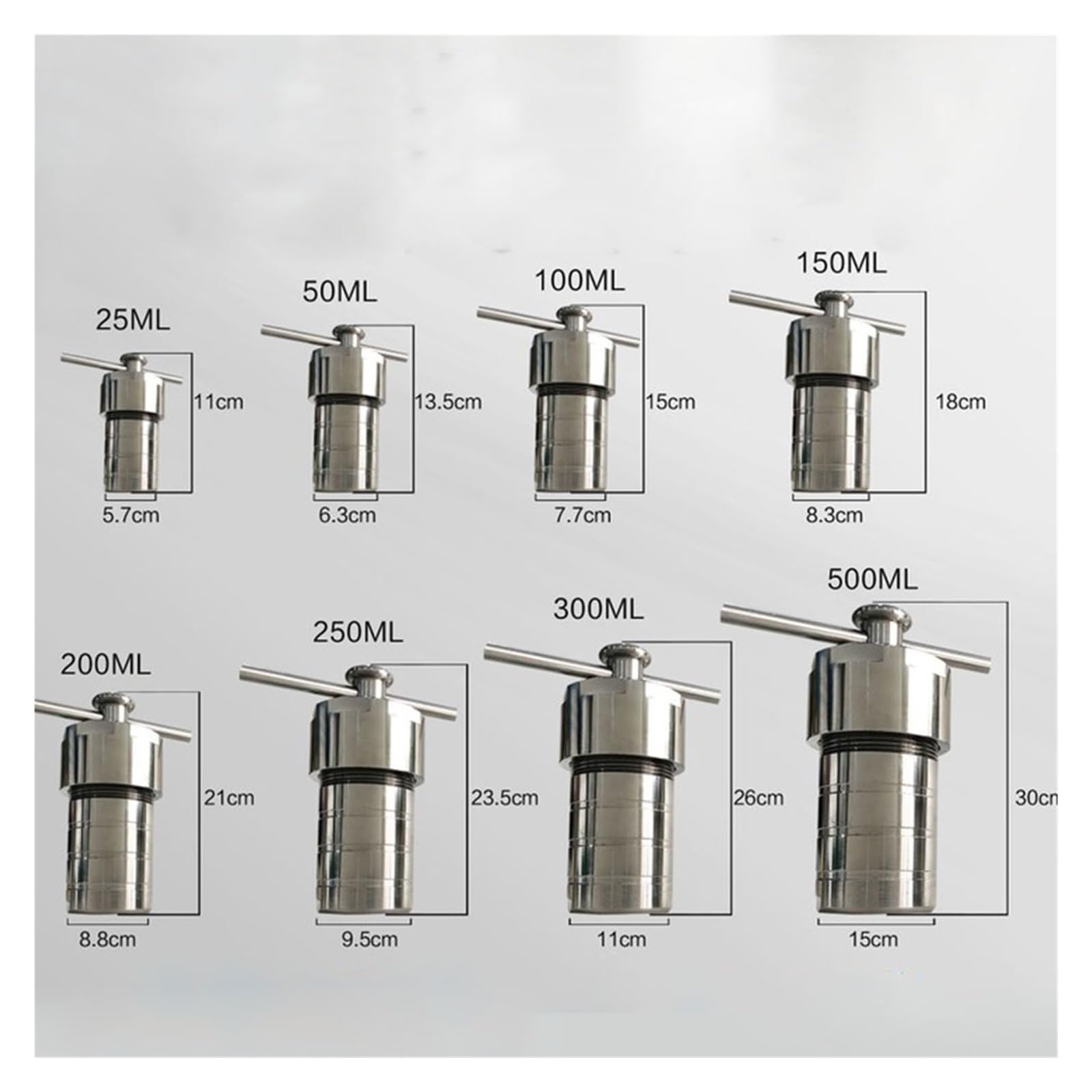 Reattore di sintesi idrotermale Reattore for Autoclave idrotermale da 5-500 ml con sintesi Camera in PTFE(50ml)