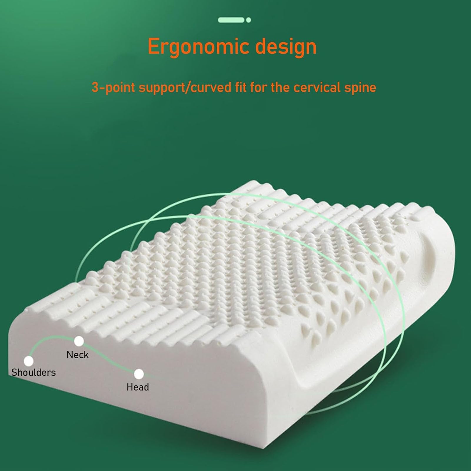 Cuscino in lattice, cuscino regolabile con fodera rimovibile per un supporto personalizzato, ideale per chi dorme sul fianco, sulla schiena e sullo stomaco